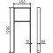 Lean-on hoop of flat bar steel | 80 x 12 mm | with cross bar | total width: 450 mm | hot-dip galvanized